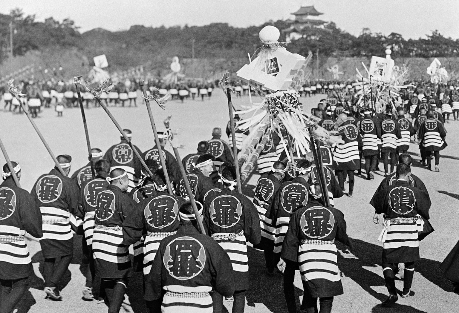 The firemen of mediaeval Tokyo were considered the Guardians of the Yedo spirit, and Japanese firemen still treasure many traditions of the past. At New Year companies of firemen, each with its specia ...