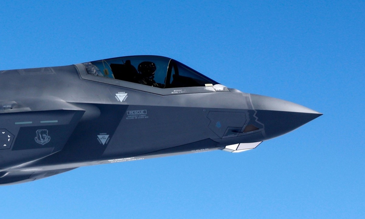 Un avion de combat F-35 de l'US Air Force lors d'un exercice de l'OTAN en octobre 2024 en Grèce.