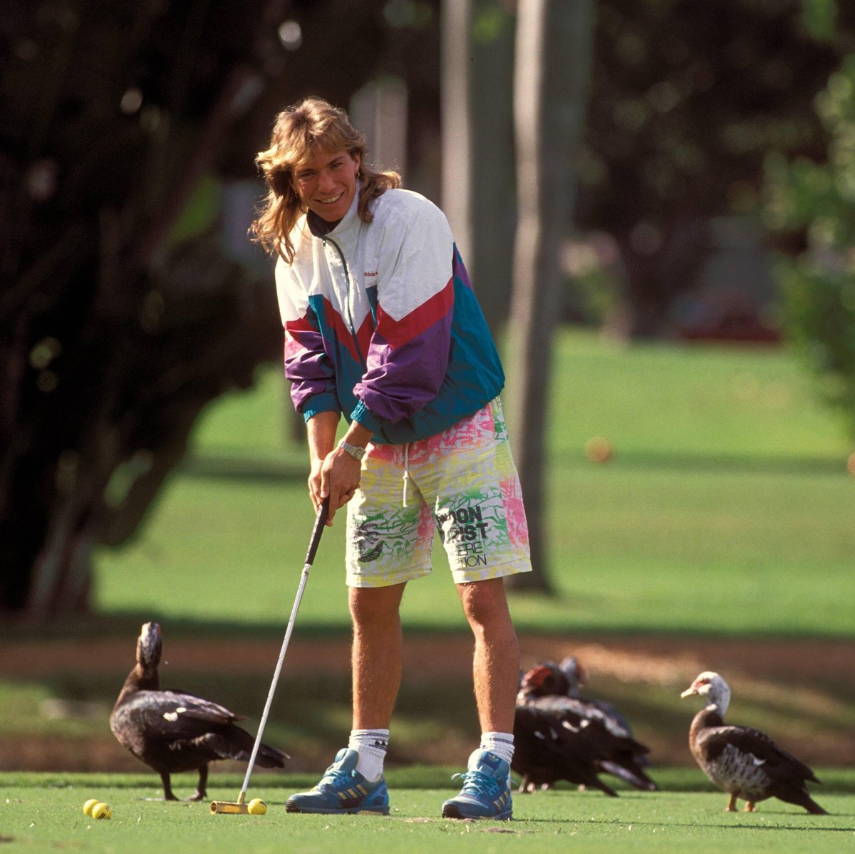 Bildnummer: 00686439 Datum: 12.01.1992 Copyright: imago/HJS
Michael Sternkopf (Bayern) beim Golfen; Vdia, quer, Fußballer, Fußball, Freizeit, Ausgleich, Ausgleichssport, Hobbygolfer, Hobby, Saison 199 ...
