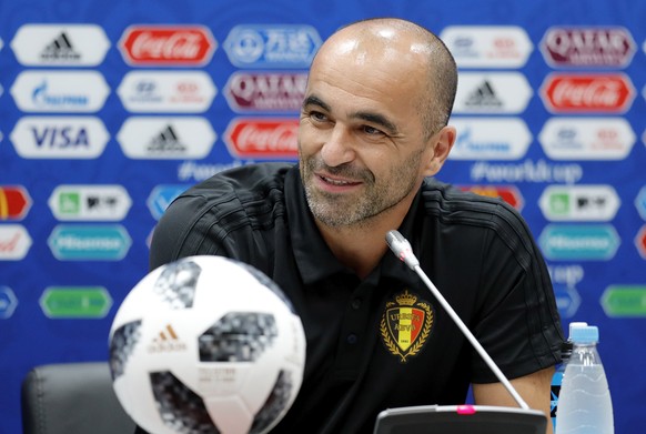 epa06815892 Belgium head coach Roberto Martinez attends a press conference at Fisht Stadium in Sochi, Russia, 17 June 2018. Belgium will face Panama in the FIFA World Cup 2018 Group G preliminary roun ...