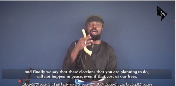 Was hat der da bloss in der Hand? Boko Haram-Führer Shekau.