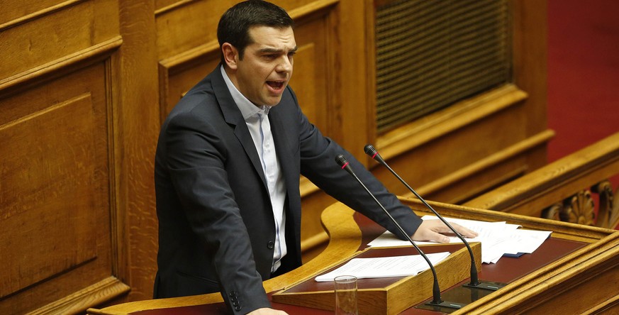 Alexis Tsipras im griechischen Parlament: Fehler dürfen nicht verlängert werden.