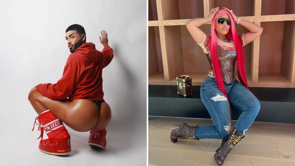A gauche, Rudy Villalobos. A droite Nicki Minaj.
