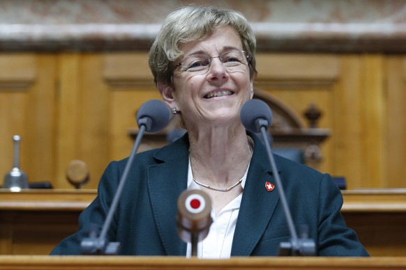 Verena Herzog, SVP-TG, spricht waehrend einer Debatte im Nationalrat, waehrend der Wintersession der Eidgenoessischen Raete, am Dienstag, 10. Dezember 2019, in Bern. (KEYSTONE/Peter Klaunzer)