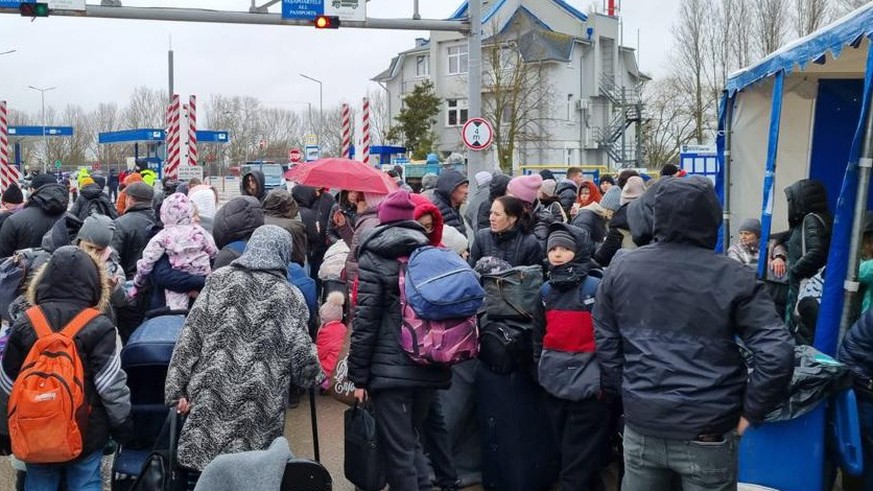 Ukraine Flüchtlinge Grenze zur Republik Moldau / Moldawien