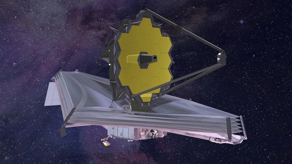 FILE - This 2015 artist&#039;s rendering provided by Northrop Grumman via NASA shows the James Webb Space Telescope. On Monday, Jan. 24, 2022, the world