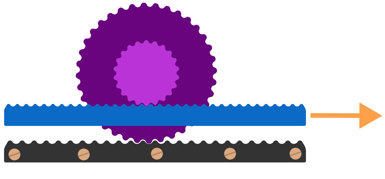 Zahnrad-Rätsel, Aufgabe
https://brilliant.org/daily-problems/gears-and-reference-frames/