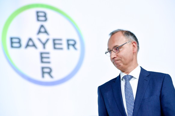 epa07561801 (FILE) - Werner Baumann, CEO of German pharmaceutical company Bayer seen during the annual shareholders&#039; meeting of Bayer AG at the World Conference Center (WCC) in Bonn, Germany, 26  ...