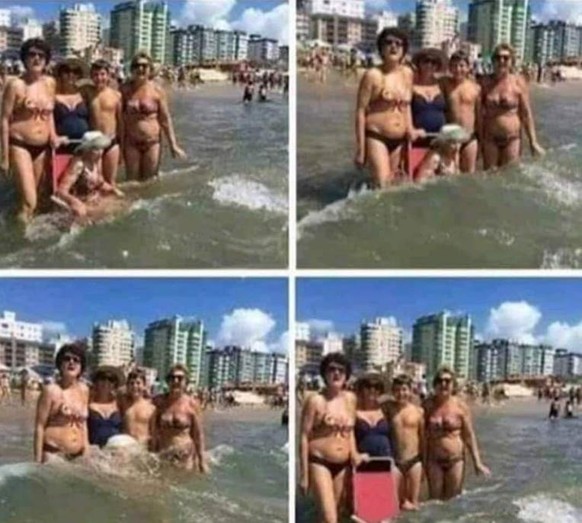 Siehst du es? Da drin irgendwo ... PICDUMP!\nWir zu fünft in Rimini.