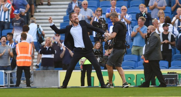 Mandatory Credit: Photo by Simon Dack/TPI/Shutterstock 13364299an Brighton head coach Graham Potter after the 5-2 victory in the Premier League match between Brighton and Hove Albion and Leicester Cit ...