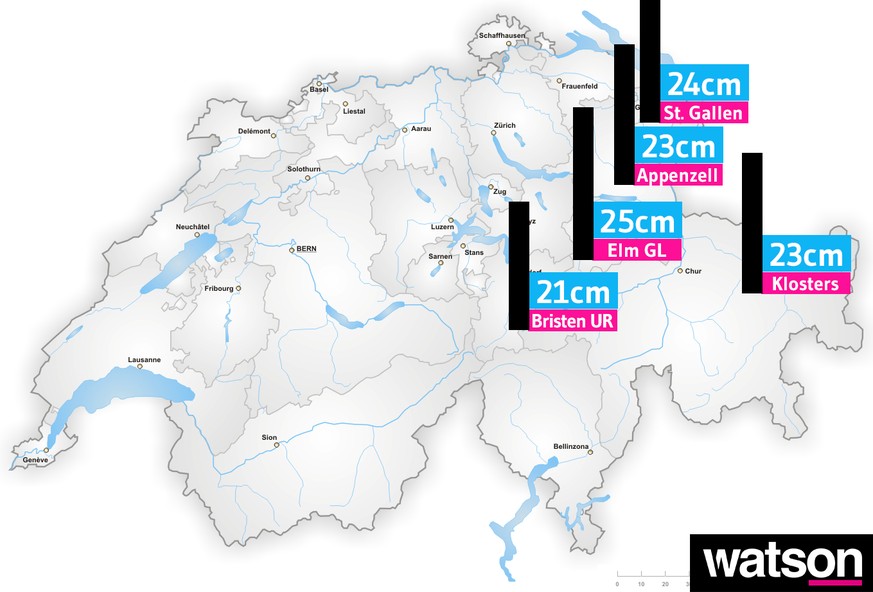 Die Ostschweiz ist der klare Schneegewinner.