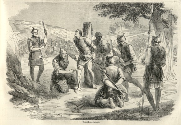 Die Hinrichtung eines französischen Missionars, 1858.