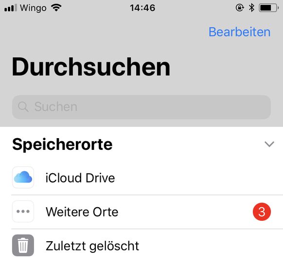 Die neue «Dateien»-App ermöglicht, auf diverse Online-Speicherdienste zuzugreifen.