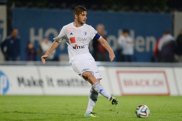 28.07.2014; Wohlen; Fussball Challenge League - FC Wohlen - Servette FC; 
Alban Pnishi (Wohlen) (Claudia Minder/freshfocus)