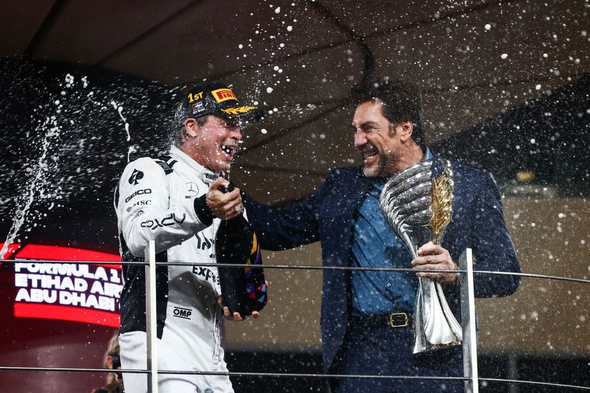 Brad Pitt et Javier Bardem au Grand Prix d'Abu Dhabi