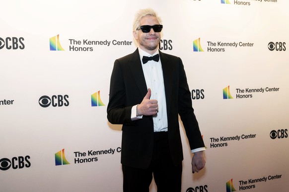 Comedian Pete Davidson poses on the red carpet at the honors gala for the 44th Kennedy Center Honors on Sunday, Dec. 5, 2021, in Washington. (AP Photo/Kevin Wolf)
Pete Davidson