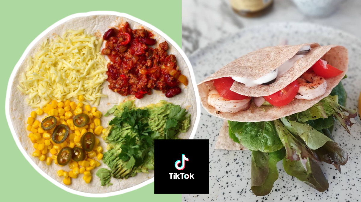 wrap hack, tortilla trend, tiktok, food, recette