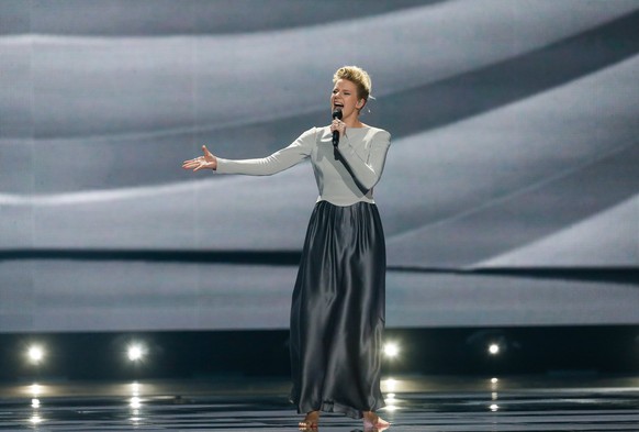 epa05955352 Levina from Germany performs with the song &#039;Perfect Life&#039; during rehearsals for the 62nd annual Eurovision Song Contest (ESC) at the International Exhibition Centre in Kiev, Ukra ...