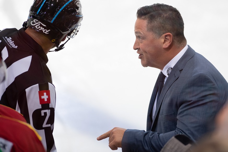 Langnaus Trainer Jason O`Leary im Eishockey Meisterschaftsspiel der National League zwischen den SCL Tigers und Genf Servette HC, am Samstag 11. September 2021, in der Ilfishalle in Langnau. (KEYSTONE ...