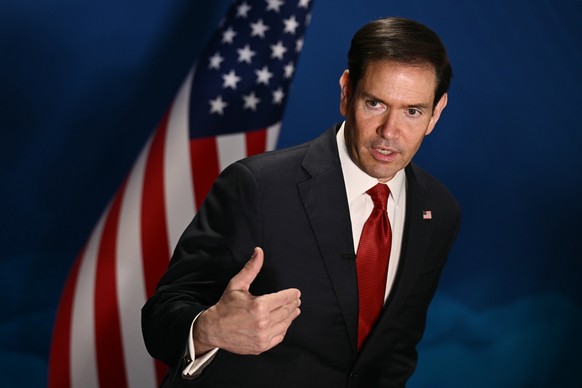 Secretary of State Marco Rubio speaks to the press on the sidelines of the Association of Southeast Asian Nations (ASEAN) Foreign Ministers Meeting, in Pasay, Metro Manila, Philippines, Thursday, July ...