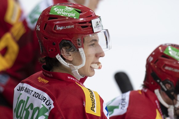 Tigers Patrick Petrini, waehrend dem Meisterschaftsspiel der National League zwischen den SCL Tigers und dem HC Lugano, am Dienstag, 9. Februar 2021, im Ilfisstadion in Langnau. (KEYSTONE /Marcel Bier ...