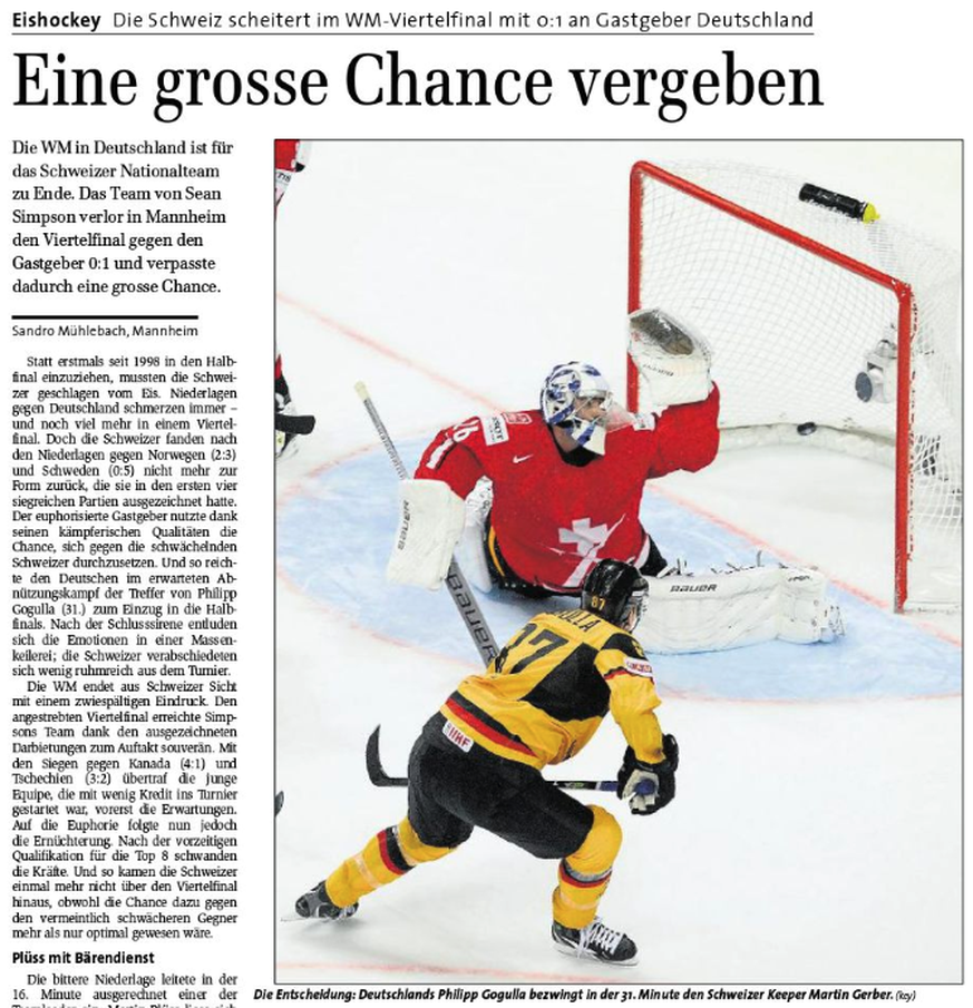 Die «Zürichsee-Zeitung» am 21. Mai 2011.&nbsp;