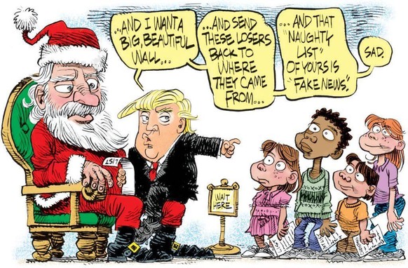 Donald, der Grinch: Wie Trump einem Kind Weihnachten vermiesen wollte\nDer grÃ¶sste LÃ¼gner aller Zeiten (noch vor Baron von MÃ¼nchhausen) bezichtigt andere der Verbreitung von LÃ¼gen?
Der sollte doch ...