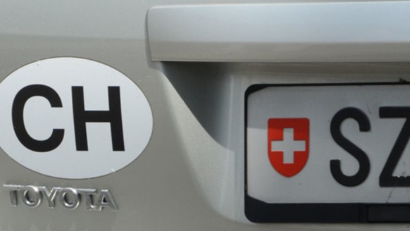 CH-Aufkleber Nummernschild