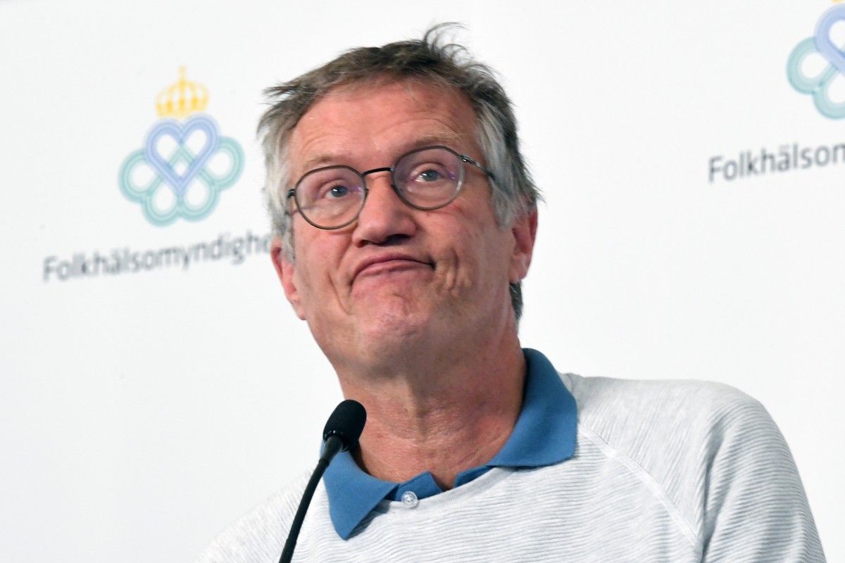 Sweden's State epidemiologist Anders Tegnell of the Public Health Agency of Sweden speaks during a news conference on a daily update on the coronavirus Covid-19 situation, in Stockholm, Sweden Tu ...