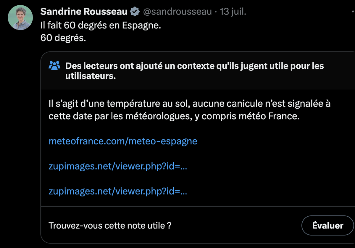 La députée Sandrine Rousseau s'est attirée les foudres des scientifiques du climat avec une affirmation erronée.