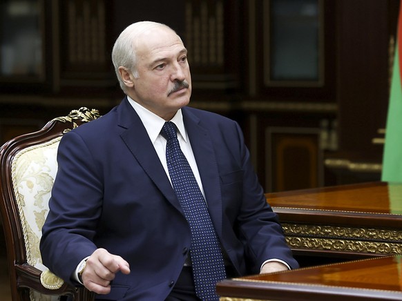 Alexander Lukaschenko, Pr�sident von Belarus (Wei�russland). Foto: Nikolai Petrov/BelTA/AP/dpa