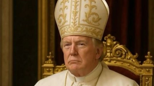 donald trump postet KI bild von sich als papst