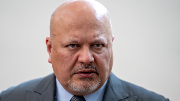FILE - Karim Khan, Prosecutor of the International Criminal Court, looks up prior to a press conference in The Hague, Netherlands, July 3, 2023. (AP Photo/Peter Dejong, File)
Karim Khan