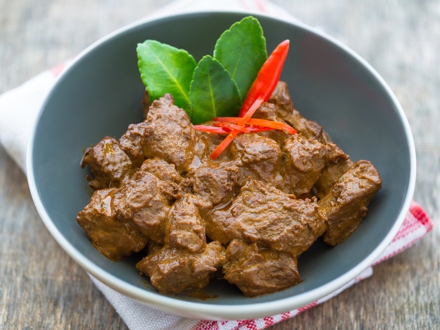 Beef rendang indonesien curry rindfleisch