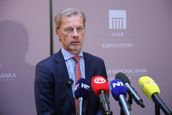 Boris VujÄiÄ addresses the media after being nominated for Vice President of the European Central Bank Governor of the Croatian National Bank Boris Vujcic addressed the media after being nominated for ...