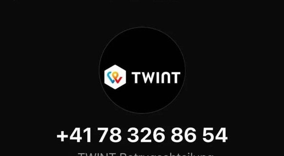 Beim Anruf der Betrüger erscheint die Überschrift «Twint-Betrugsabteilung».