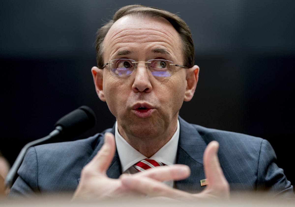 Deputy Attorney General Rod Rosenstein speaks before a House Committee on the Judiciary oversight hearing on Capitol Hill, Wednesday, Dec. 13, 2017 in Washington. A day after hundreds of text messages ...