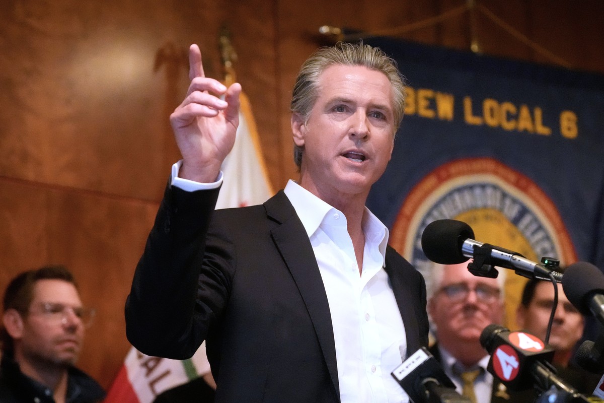 California Gov. Gavin Newsom speaks during a campaign event on Proposition 50 in San Francisco, Monday, Nov. 3, 2025. (AP Photo/Jeff Chiu)
Gavin Newsom