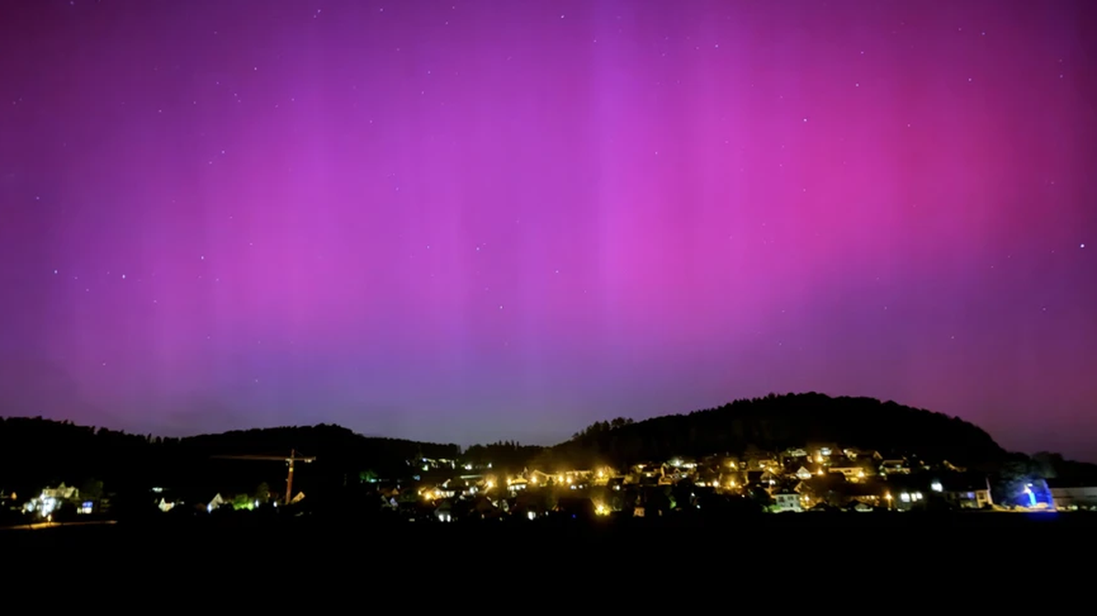 Polarlichter über Hüntwangen.