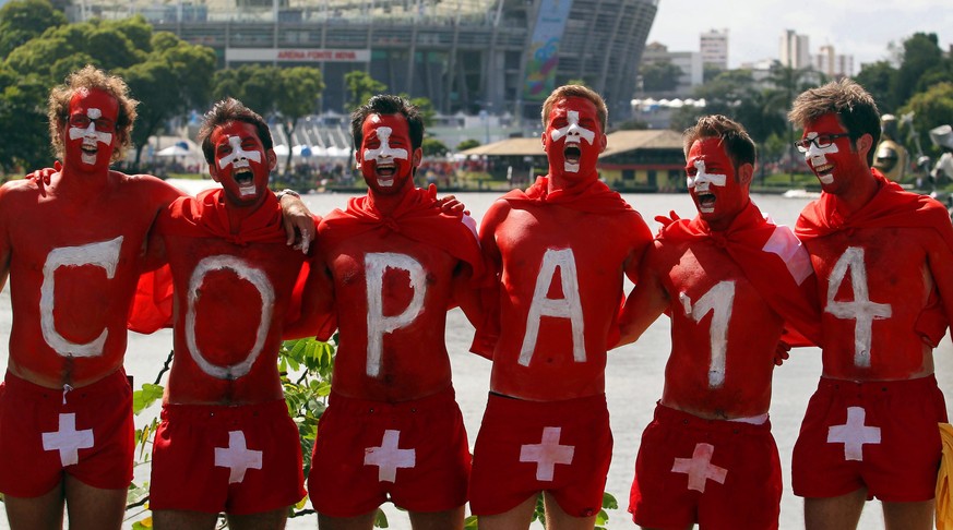 Schweizer Anhänger an der WM 2014 in Brasilien.