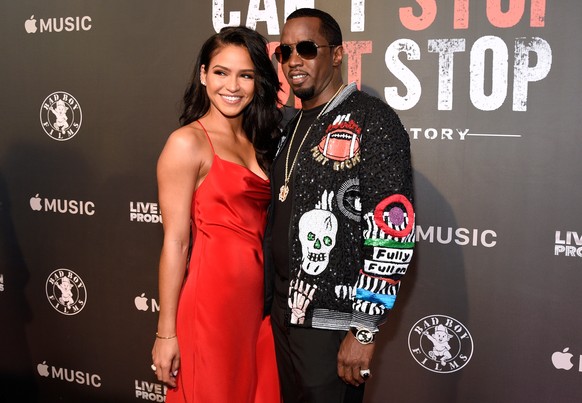 FILE - Cassie Ventura, left, and Sean &quot;Diddy&quot; Combs appear at the premiere of &quot;Can&#039;t Stop, Won&#039;t Stop: A Bad Boy Story&quot; on June 21, 2017, in Beverly Hills, Calif. (Photo  ...
