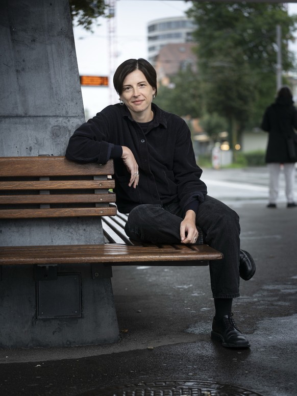 Dorothee Elmiger, Schriftstellerin, portraitiert am Montag, 22. September 2025 in Zuerich. (KEYSTONE/Gaetan Bally)