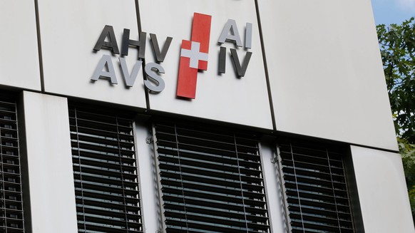 Foto Manuel Geisser 23.08.2020 : Logo der Ausgleichskasse AHV / IV *** Photo Manuel Geisser 23 08 2020 Logo of the compensation fund AHV IV PUBLICATIONxNOTxINxSUI