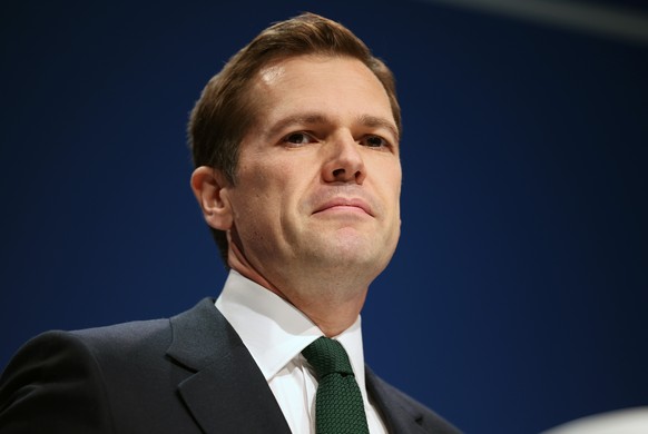 epa12437002 British Shadow Secretary of State for Justice Robert Jenrick delivers a speech at the Conservative Party Conference in Manchester, Britain, 07 October 2025. The conference runs from 05 to  ...