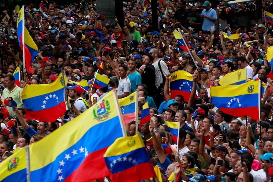 Demonstranten protestieren gegen das Maduro-Regime, Caracas, 24. Januar.