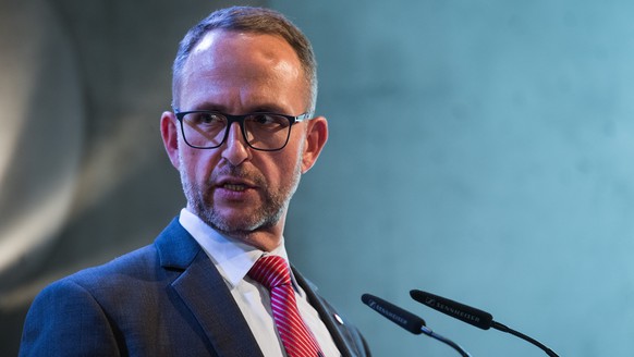 Tessiner Regierungspraesident Norman Gobbi bei einer Medienkonferenz anlaesslich der Besprechung des Standes in den Verhandlungen des Grenzgaengerabkommens mit Italien, am Freitag, 16. Oktober 2020, i ...