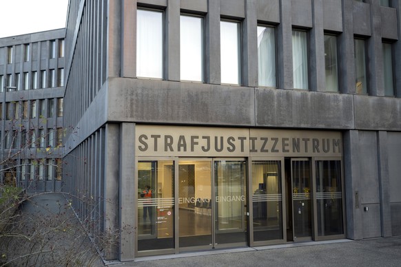 epa11937500 An exterior view of the Strafjustizzentrum criminal court building, in Muttenz, near Basel, Switzerland, 03 March 2025. The court will hear Switzerland's Attorney General's offic ...