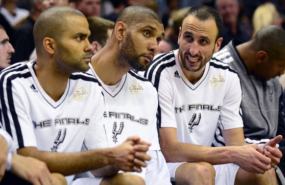 Tony Parker,Tim Duncan und Manu Ginobili (v.l.n.r.)&nbsp;wollen den Titel verteidigen.