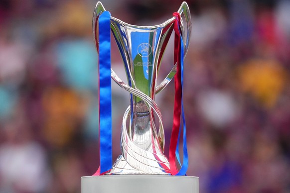 ESP: FC Barcelona, Barca v Olympique Lyonnais. UEFA Womens Champions League. Final UEFA Womens Champions League Trophy during the UEFA Womens Champions League Final match between FC Barcelona and Olym ...