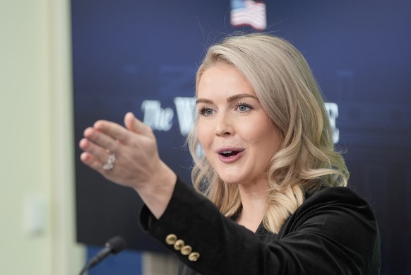 White House press secretary Karoline Leavitt speaks with reporters in the James Brady Press Briefing Room at the White House, Thursday, Nov. 20, 2025, in Washington. (AP Photo/Alex Brandon)
Karoline L ...